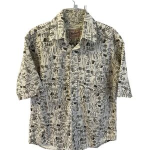 Woolrich Men's 100% Cotton Fish Print Shirt - Sz L